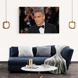 Tablou George Clooney actor negru crem 1884 living modern 2 - Afis Poster Tablou George Clooney actor negru crem pentru living casa birou bucatarie livrare in 24 ore la cel mai bun pret.