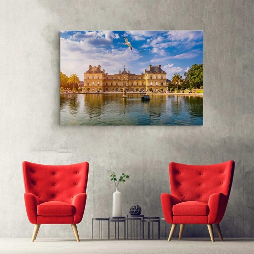 Tablou Jardin du Luxembourg Paris Franta albastru 1535 hol - Afis Poster tablou Jardin du Luxembourg Paris pentru living casa birou bucatarie livrare in 24 ore la cel mai bun pret.