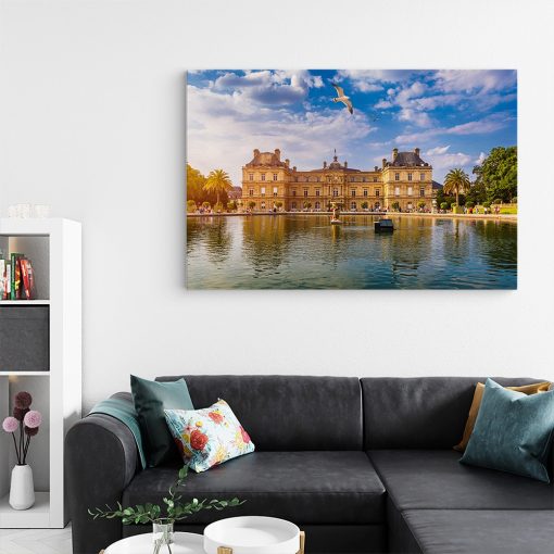 Tablou Jardin du Luxembourg Paris Franta albastru 1535 living - Afis Poster tablou Jardin du Luxembourg Paris pentru living casa birou bucatarie livrare in 24 ore la cel mai bun pret.