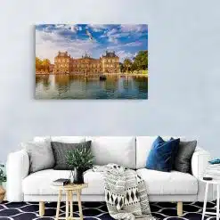 Tablou Jardin du Luxembourg Paris Franta albastru 1535 living modern - Afis Poster tablou Jardin du Luxembourg Paris pentru living casa birou bucatarie livrare in 24 ore la cel mai bun pret.