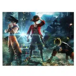 Tablou Jump Force Goku Naruto Luffy 2104 front - Afis Poster Tablou Jump Force Goku Naruto Luffy pentru living casa birou bucatarie livrare in 24 ore la cel mai bun pret.