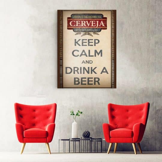 Tablou Keep calm and drink a beer 3956 hol