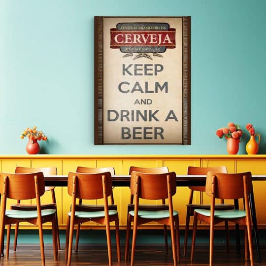 Tablou Keep calm and drink a beer 3956 restaurant