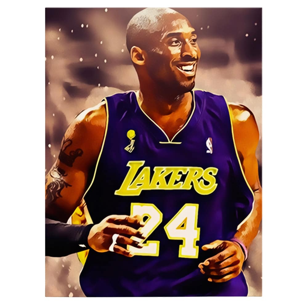 Tablou Kobe Bryant baschetbalist - Material produs:: Tablou canvas pe panza CU RAMA, Dimensiunea:: 70x100 cm