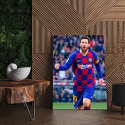 Tablou Lionel Messi celebrand un gol albastru rosu 1700 living - Afis Poster Tablou Messi Lionel fotbalist pentru living casa birou bucatarie livrare in 24 ore la cel mai bun pret.