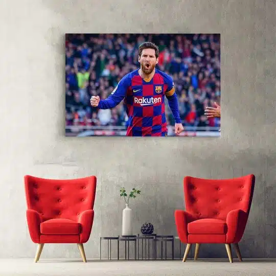 Tablou Lionel Messi celebrand un gol albastru rosu 1712 hol - Afis Poster Tablou Lionel Messi celebrand un gol albastru rosu pentru living casa birou bucatarie livrare in 24 ore la cel mai bun pret.