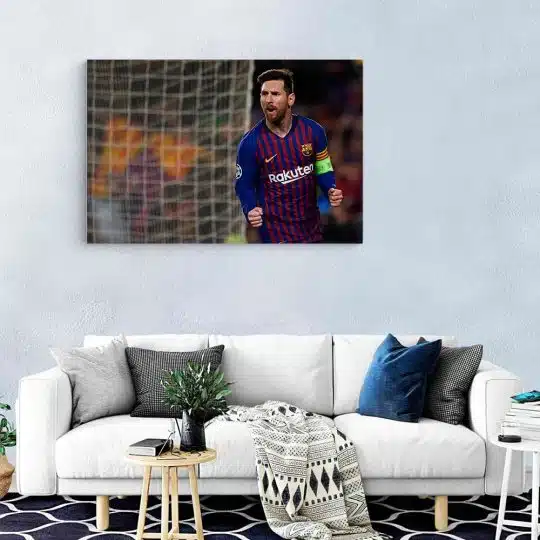 Tablou Lionel Messi fotablist albastru rosu 1713 living modern - Afis Poster Tablou Lionel Messi fotablist albastru rosu pentru living casa birou bucatarie livrare in 24 ore la cel mai bun pret.