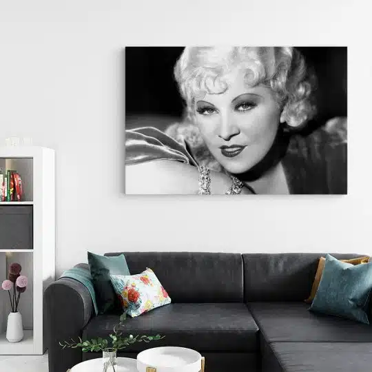 Tablou Mae West actrita alb negru 1922 living - Afis Poster Tablou Mae West actrita alb negru pentru living casa birou bucatarie livrare in 24 ore la cel mai bun pret.