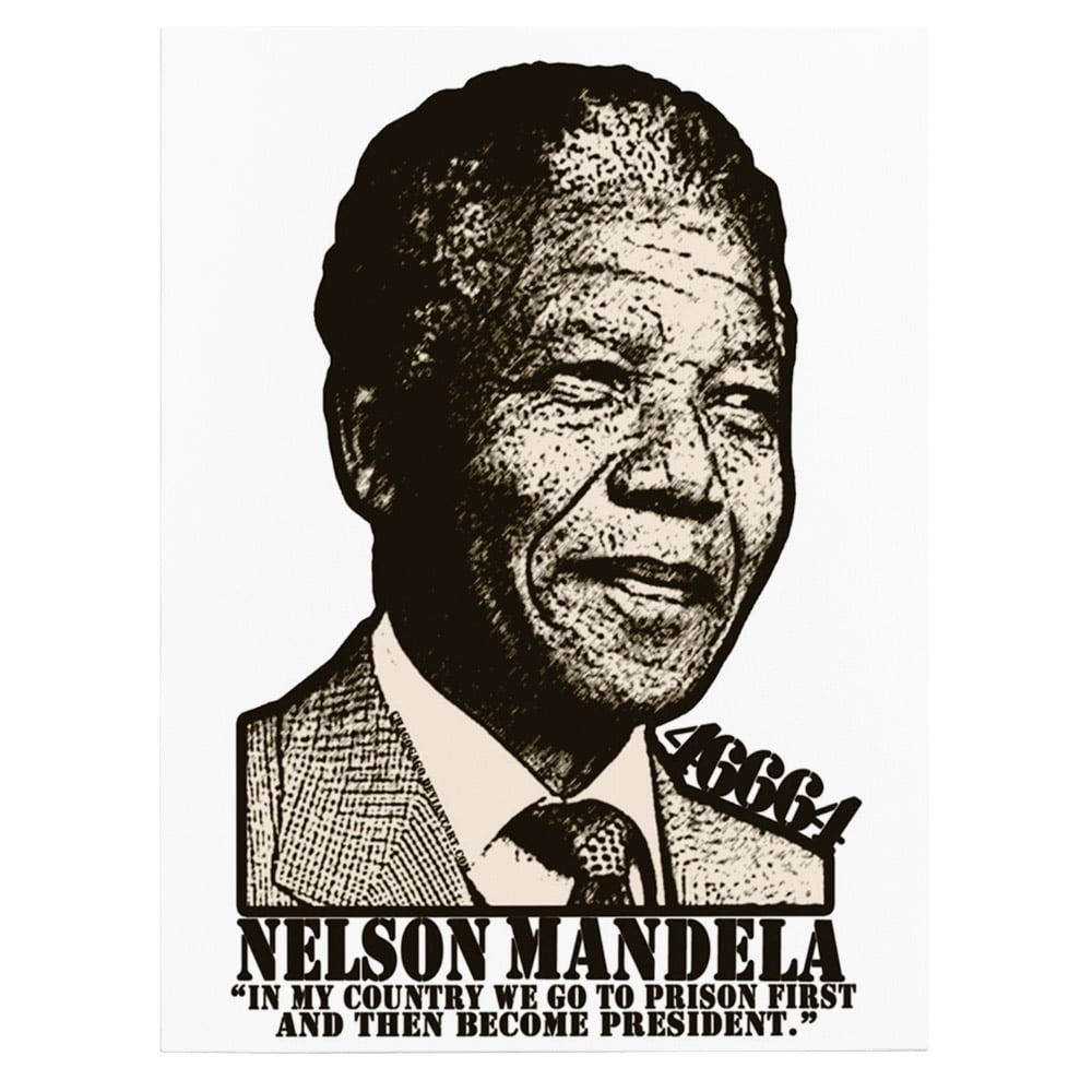 Tablou Mandela lider politic - Material produs:: Poster pe hartie FARA RAMA, Dimensiunea:: 80x120 cm