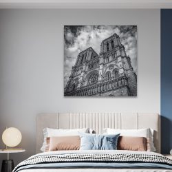 Tablou Notre Dame Paris Franta alb negru 1523 camera 1 - Afis Poster Tablou Notre Dame Paris Franta pentru living casa birou bucatarie livrare in 24 ore la cel mai bun pret.