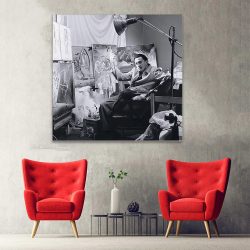 Tablou Salvador Dali pictor alb negru 2058 hol - Afis Poster Tablou Salvador Dali pictor pentru living casa birou bucatarie livrare in 24 ore la cel mai bun pret.