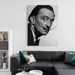 Tablou Salvador Dali pictor alb negru 2107 living 2 - Afis Poster Tablou Salvador Dali pictor pentru living casa birou bucatarie livrare in 24 ore la cel mai bun pret.