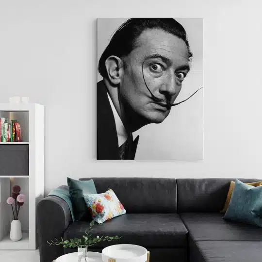 Tablou Salvador Dali pictor alb negru 2107 living 2 - Afis Poster Tablou Salvador Dali pictor pentru living casa birou bucatarie livrare in 24 ore la cel mai bun pret.