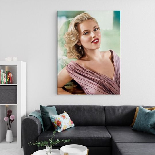 Tablou Scarlett Johansson actrita 2099 living 2 - Afis Poster Tablou Scarlett Johansson actrita pentru living casa birou bucatarie livrare in 24 ore la cel mai bun pret.
