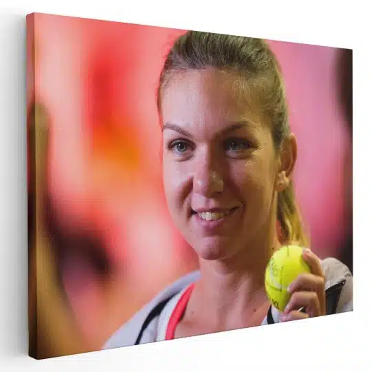 Tablou Simona Halep jucatoare de tenis 1970 - Afis Poster Tablou Simona Halep jucatoare de tenis pentru living casa birou bucatarie livrare in 24 ore la cel mai bun pret.