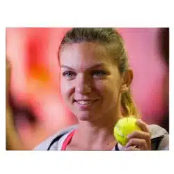 Tablou Simona Halep jucatoare de tenis 1970 front - Afis Poster Tablou Simona Halep jucatoare de tenis pentru living casa birou bucatarie livrare in 24 ore la cel mai bun pret.