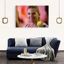 Tablou Simona Halep jucatoare de tenis 1970 living modern 2 - Afis Poster Tablou Simona Halep jucatoare de tenis pentru living casa birou bucatarie livrare in 24 ore la cel mai bun pret.