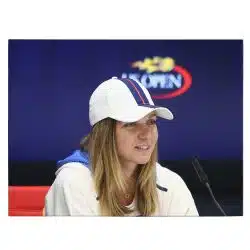 Tablou Simona Halep jucatoare de tenis albastru 1604 front - Afis Poster Simona Halep jucatoare de tenis albastru pentru living casa birou bucatarie livrare in 24 ore la cel mai bun pret.