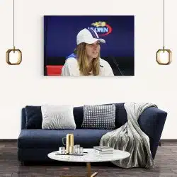 Tablou Simona Halep jucatoare de tenis albastru 1604 living modern 2 - Afis Poster Simona Halep jucatoare de tenis albastru pentru living casa birou bucatarie livrare in 24 ore la cel mai bun pret.