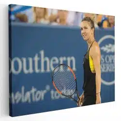 Tablou Simona Halep jucatoare de tenis albastru negru 1880 - Afis Poster Tablou Simona Halep jucatoare de tenis albastru negru pentru living casa birou bucatarie livrare in 24 ore la cel mai bun pret.