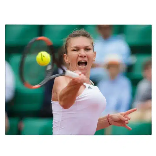 Tablou Simona Halep jucatoare de tenis verde alb 1878 front - Afis Poster Tablou Simona Halep jucatoare de tenis verde alb pentru living casa birou bucatarie livrare in 24 ore la cel mai bun pret.