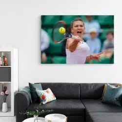 Tablou Simona Halep jucatoare de tenis verde alb 1878 living - Afis Poster Tablou Simona Halep jucatoare de tenis verde alb pentru living casa birou bucatarie livrare in 24 ore la cel mai bun pret.