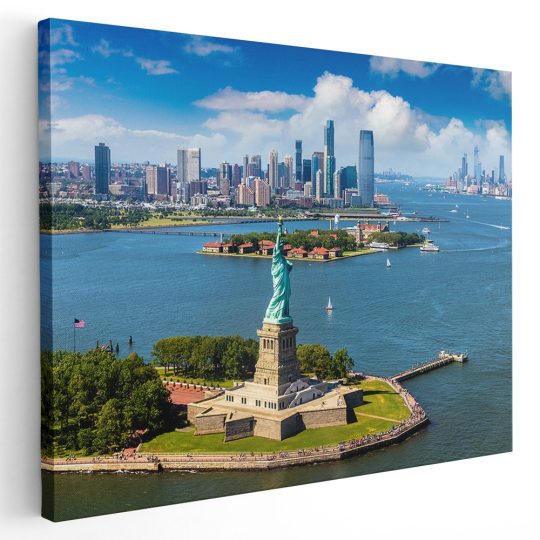 Tablou Statuia Libertatii New York USA albastru 1540 - Afis Poster tablou Statuia Libertatii New York USA pentru living casa birou bucatarie livrare in 24 ore la cel mai bun pret.