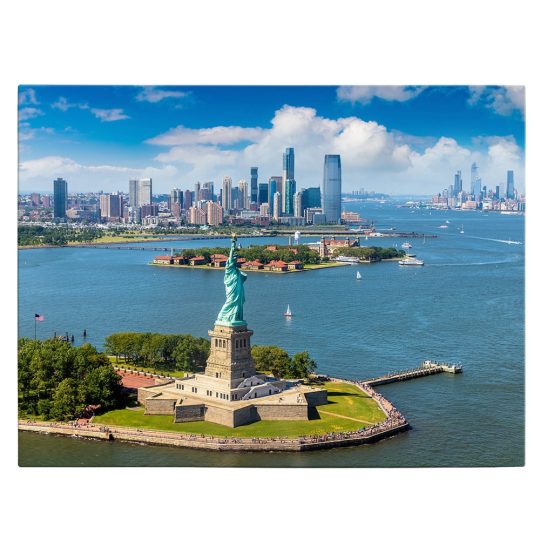 Tablou Statuia Libertatii New York USA albastru 1540 front - Afis Poster tablou Statuia Libertatii New York USA pentru living casa birou bucatarie livrare in 24 ore la cel mai bun pret.