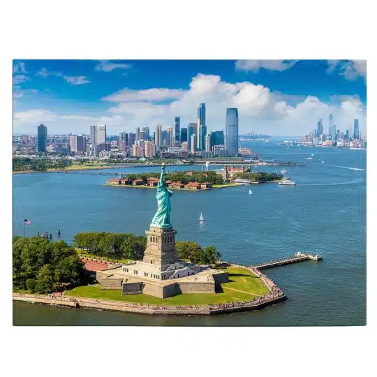 Tablou Statuia Libertatii New York USA albastru 1540 front - Afis Poster tablou Statuia Libertatii New York USA pentru living casa birou bucatarie livrare in 24 ore la cel mai bun pret.