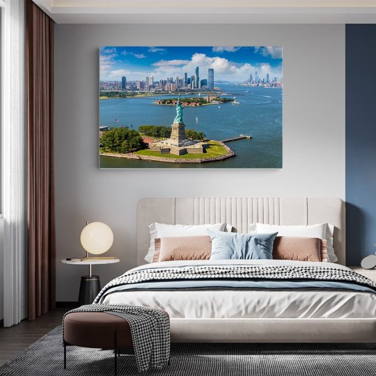 Tablou Statuia Libertatii New York USA albastru 1540 dormitor - Afis Poster tablou Statuia Libertatii New York USA pentru living casa birou bucatarie livrare in 24 ore la cel mai bun pret.