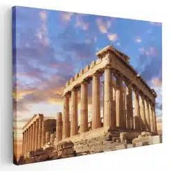 Tablou Templul Panthenon la apus Atena Grecia albastru 1545 - Afis Poster Tablou Templul Panthenon apus Atena Grecia pentru living casa birou bucatarie livrare in 24 ore la cel mai bun pret.