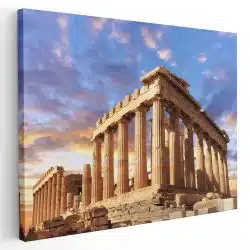 Tablou Templul Panthenon la apus Atena Grecia albastru 1545 - Afis Poster Tablou Templul Panthenon apus Atena Grecia pentru living casa birou bucatarie livrare in 24 ore la cel mai bun pret.