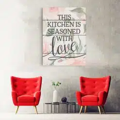 Tablou This kitchen is seasoned with love 3914 hol