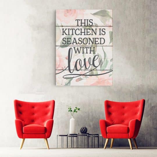 Tablou This kitchen is seasoned with love 3914 hol