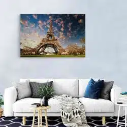 Tablou Turnul Eiffel Paris Franta albastru 1536 living modern - Afis Poster tablou Turnul Eiffel Paris Franta pentru living casa birou bucatarie livrare in 24 ore la cel mai bun pret.