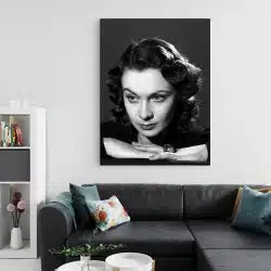 Tablou Vivien Leigh actrita alb negru 1941 living 2 - Afis Poster Tablou Vivien Leigh actrita alb negru pentru living casa birou bucatarie livrare in 24 ore la cel mai bun pret.