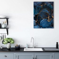 Tablou abstract imitatie marmura auriu albastru 1430 bucatarie - Afis Poster abstract imitatie marmura auriu albastru pentru living casa birou bucatarie livrare in 24 ore la cel mai bun pret.