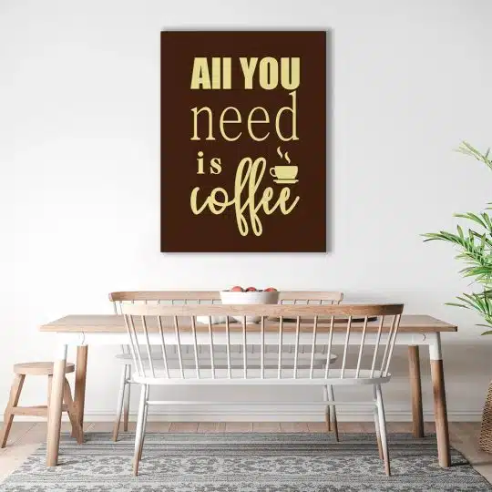 Tablou afis All you need is coffee 3869 bucatarie1