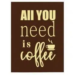 Tablou afis All you need is coffee 3869 front