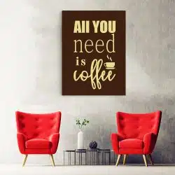 Tablou afis All you need is coffee 3869 hol