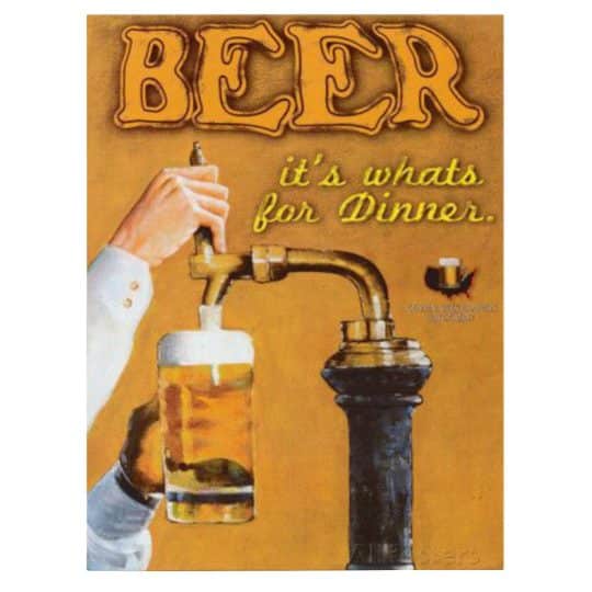 Tablou afis Beer it s whats for dinner 3982 front