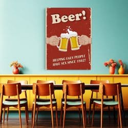 Tablou afis Beer vintage 3958 restaurant