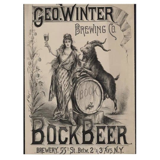 Tablou afis Bock Beer vintage 3996 front