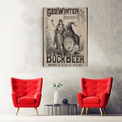 Tablou afis Bock Beer vintage 3996 hol