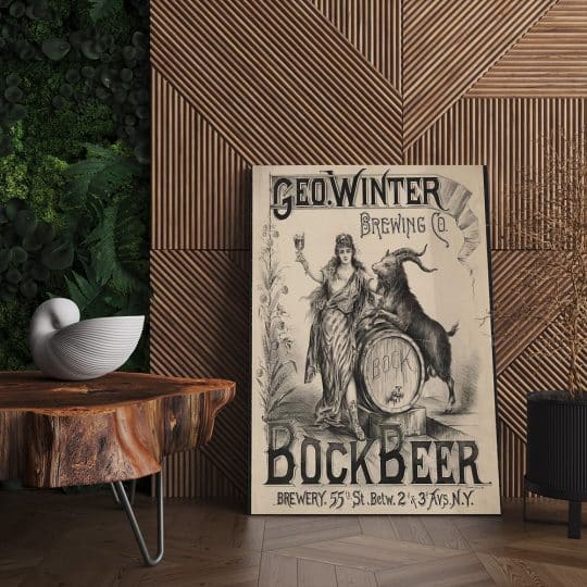 Tablou afis Bock Beer vintage 3996 living