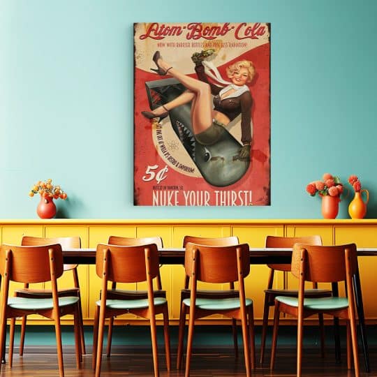Tablou afis Coca Cola ad vintage 4029 restaurant