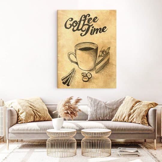 Tablou afis Coffee time vintage 3871 living 1
