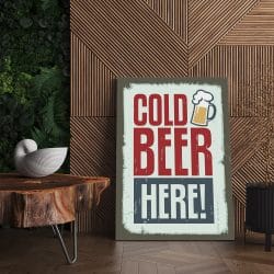Tablou afis Cold Beer Here! vintage 3964 living
