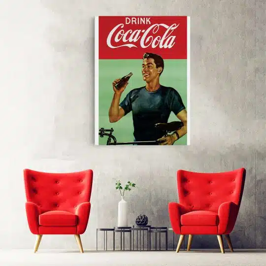 Tablou afis Drink Coca Cola vintage 4140 hol