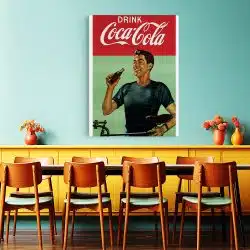 Tablou afis Drink Coca Cola vintage 4140 restaurant